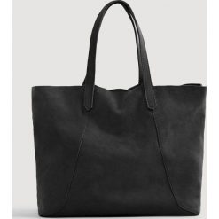 Mango - Torebka skórzana Julia. Czarne torebki shopper damskie Mango, z bawełny. Za 159.90 zł.