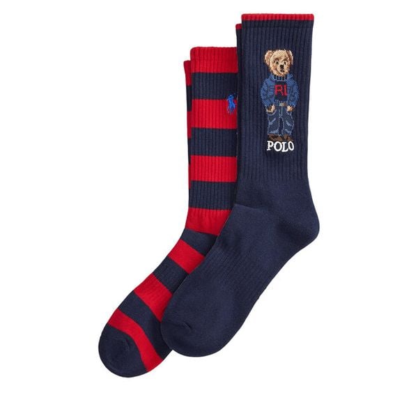 Skarpety długie Polo Ralph Lauren. Niebieskie skarpety męskie Polo Ralph Lauren, bez wzorów. Za 108.99 zł.