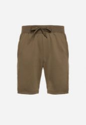 Ciemnozielone Szorty Dresowe z Gumką w Pasie Zhen. Zielone szorty męskie Born2be, m, bez wzorów, z dresówki. Za 29.99 zł.