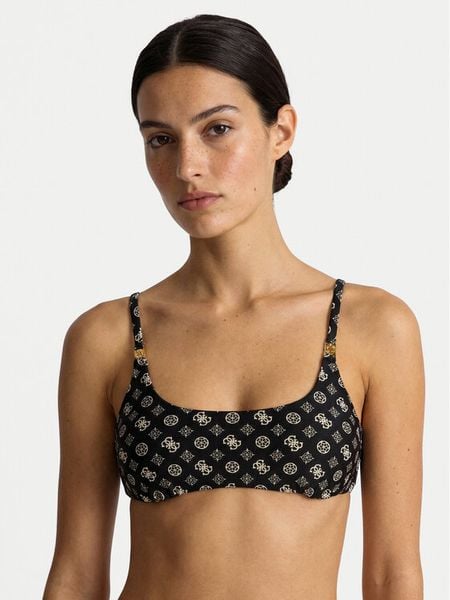 Guess Góra od bikini E6GJ09 MC04R Czarny. Czarne bikini damskie Guess, xl, z aplikacjami. Za 204.99 zł.
