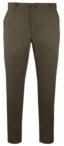 Brązowe, Bawełniane Spodnie Typu Chinos - Rigon - Slim. Brązowe spodnie materiałowe męskie Rigon, m, bez wzorów, z bawełny. Za 219.00 zł.