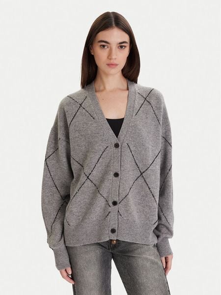 ViCOLO Kardigan 77070F Szary Regular Fit. Szare kardigany damskie ViCOLO, m, bez wzorów. Za 559.99 zł.