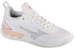 Damskie buty halowe Mizuno Wave Luminous Wos. Białe obuwie sportowe damskie Mizuno, bez wzorów, z materiału, do biegania, mizuno wave. Za 549.99 zł.