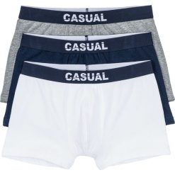 Bokserki (3 pary) bonprix biały + ciemnoniebieski + szary melanż. Bokserki męskie marki Speedo. Za 38.97 zł.