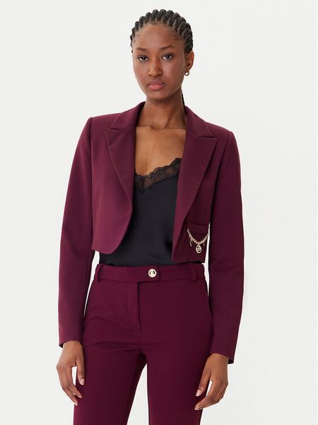 Rinascimento Bolerko CFC0126215003 Bordowy Regular Fit. Czerwone żakiety damskie Rinascimento, xl, bez wzorów, z syntetyku. Za 359.99 zł.