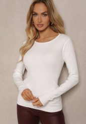 Biały Sweter z Wiskozą i Modalem w Klasycznym Stylu Nalissea. Białe swetry damskie Renee, na jesień, m, bez wzorów, ze skóry, casualowe, bez kołnierzyka, bez ramiączek, długie, bez kaptura. Za 54.99 zł.