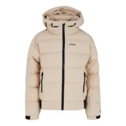 Dziewczęca kurtka narciarska Protest Eliny. Brązowe buty zimowe dziewczęce Protest, bez wzorów, z puchu, bez zapięcia. Za 537.90 zł.