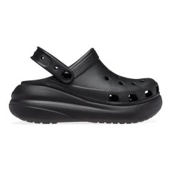 Mules Femme Mules Crocs CLASSIC CRUSH CLOG Noir Noir. Czarne klapki damskie Crocs, bez wzorów, z gumy. Za 279.00 zł.