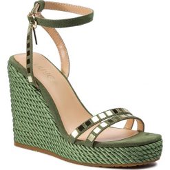 Espadryle LIU JO - Lucy 01 S19089 T9122 Army Green S1302. Zielone klapki damskie Liu Jo, bez wzorów, z materiału, bez obcasa, na obcasie, bez zapięcia. W wyprzedaży za 399.00 zł.