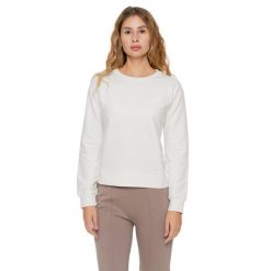 Bluza zimowa Leone 1947 Never Without Damen z Rundhalsausschnitt. Białe bluzy damskie LEONE 1947 APPAREL, bez wzorów, z bawełny, bez kaptura, na fitness i siłownię. W wyprzedaży za 120.78 zł.