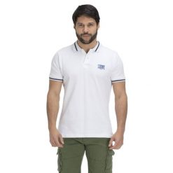 Kurtka puchowa z zamek błyskawiczny na co dzień. Białe kurtki męskie LEONE 1947 APPAREL, bez wzorów, z bawełny, biznesowe, bez kaptura. W wyprzedaży za 131.35 zł.