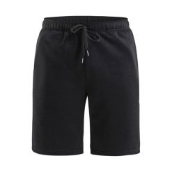 Szorty Craft community. Czarne krótkie spodenki sportowe męskie Craft, bez wzorów, na fitness i siłownię. W wyprzedaży za 130.35 zł.