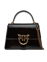 PINKO Torebka Love One Top Handle Classic Light PE 25 PLTT 100066 A1UV Czarny. Czarne torebki do ręki damskie Pinko, bez wzorów, ze skóry, bez dodatków. Za 979.99 zł.