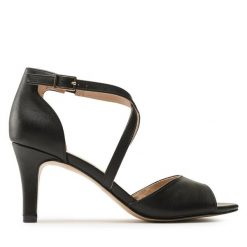 Sandały Clara Barson. Czarne sandały damskie Clara Barson, bez wzorów, bez obcasa, na szpilce, bez zapięcia. Za 129.99 zł.