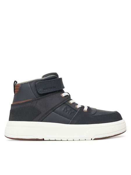 Mayoral Sneakersy 46584 Granatowy. Niebieskie buty sportowe chłopięce Mayoral, bez wzorów, ze skóry, bez zapięcia. Za 219.99 zł.