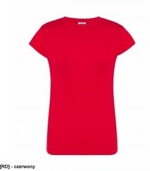 JHK T-shirt damski JHK - premium z krótkim rękawem, dopasowany do sylwetki, single jersey, 170 g czerwony 2XL. Czerwone t-shirty damskie JHK, xl, bez wzorów, z jersey, bez kołnierzyka. Za 14.08 zł.