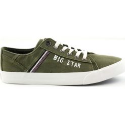 Zielone Trampki tenisówki Big star 174315 khaki. Zielone trampki męskie Big Star, bez wzorów, klasyczne, bez zapięcia. W wyprzedaży za 119.00 zł.
