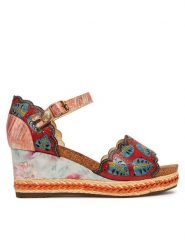 Laura Vita Espadryle Facyo 86 Kolorowy. Sandały damskie Laura Vita, bez wzorów, ze skóry, bez obcasa, bez zapięcia. Za 279.99 zł.