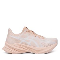 Buty do biegania Asics. Czerwone obuwie sportowe damskie Asics, bez wzorów, do biegania. Za 419.99 zł.