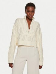STAUD Sweter Hampton R24P3144CA Écru Relaxed Fit. Swetry damskie STAUD, xs, bez wzorów, z bawełny, bez kołnierzyka, bez ramiączek, bez kaptura. Za 1,399.00 zł.