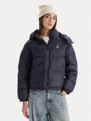 Calvin Klein Jeans Kurtka puchowa Essential LV047D501G Granatowy Relaxed Fit. Niebieskie kurtki damskie Calvin Klein Jeans, xl, bez wzorów, z jeansu, bez kaptura. Za 839.99 zł.