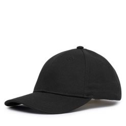 Czapka z daszkiem Guess. Czarne czapki i kapelusze damskie Guess, z aplikacjami. Za 194.99 zł.