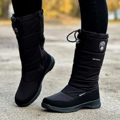 Czarne zimowe śniegowce damskie z membraną American Club Softshell Sn1. Czarne śniegowce i trapery damskie American CLUB, z jeansu. Za 249.00 zł.