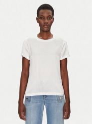 ViCOLO Bluzka TD0007 Biały Relaxed Fit. Białe bluzki damskie ViCOLO, s, bez wzorów, z wiskozy, bez kołnierzyka, bez ramiączek. Za 109.99 zł.