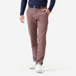 Spodnie do golfa męskie ciepłe CW500. Brązowe spodnie sportowe męskie INESIS, m, bez wzorów, z elastanu, na golfa. Za 179.99 zł.