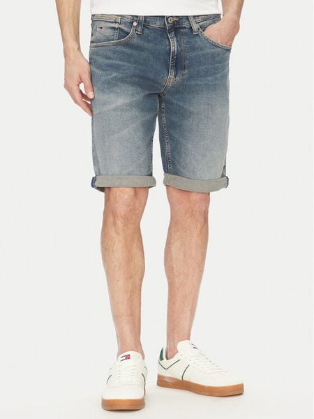 Tommy Jeans Szorty jeansowe DM0DM20948 Niebieski Regular Fit. Niebieskie szorty męskie Tommy Jeans, m, bez wzorów, z bawełny. Za 209.99 zł.