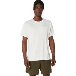 T-shirt z nadrukiem pełnoekranowym Asics Top. Białe koszulki sportowe męskie Asics, bez wzorów, sportowe, bez kołnierzyka. Za 257.50 zł.