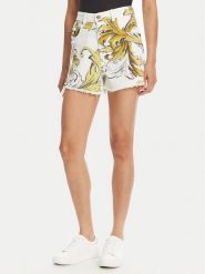 Versace Jeans Couture Szorty jeansowe 78HAD51B Biały Straight Fit. Białe szorty damskie Versace Jeans Couture, bez wzorów, z bawełny. Za 789.99 zł.