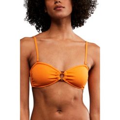 Góra od stroju kąpielowego Roxy Color Jam Bandeau. Brązowe bikini damskie Roxy, s, bez wzorów. Za 89.99 zł.