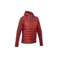 Sweter turystyczny NH500 Hybrid męski. Niebieskie swetry przez głowę męskie QUECHUA, m, bez wzorów, z materiału, bez kołnierzyka. W wyprzedaży za 64.99 zł.