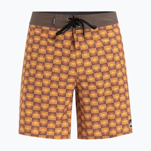 Szorty kąpielowe męskie Quiksilver Surfsilk Straight Leg 18". Brązowe kąpielówki męskie Quiksilver, m, bez wzorów, do pływania. Za 209.99 zł.