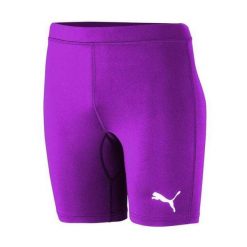 Spodenki Damskie Liga Base Layer. Fioletowe szorty sportowe damskie Puma, bez wzorów, sportowe, trekkingowe. Za 149.99 zł.