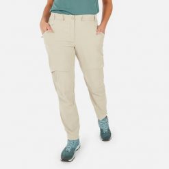 Spodnie turystyczne damskie Quechua MH500 2w1. Brązowe spodnie sportowe damskie QUECHUA, m, bez wzorów, z elastanu, trekkingowe. Za 179.99 zł.