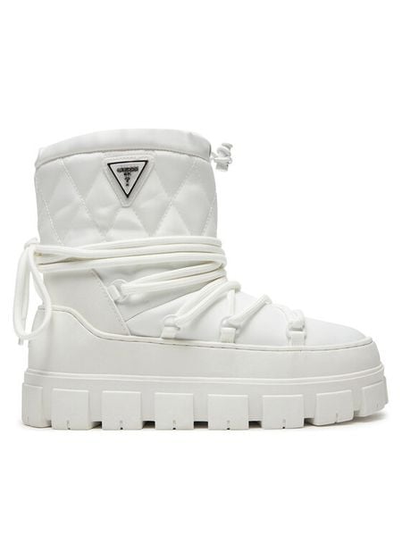 Guess Śniegowce Uniques FLFUNI FAB10 Biały. Białe śniegowce i trapery damskie Guess, z materiału. Za 449.99 zł.