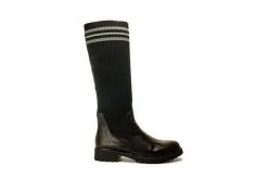 RIEKER REMONTE D8680-01 black combination, kozaki damskie. Czarne kozaki damskie Rieker Remonte, bez obcasa, na obcasie. Za 389.90 zł.