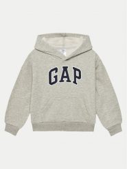 Gap Bluza 744326-00 Szary Regular Fit. Szare bluzy dla chłopców GAP, bez wzorów, z bawełny, bez ramiączek, bez kaptura. Za 79.99 zł.