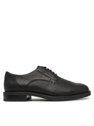 Tommy Hilfiger Półbuty Lth Mix Dress Hilfiger Shoe FM0FM06086 Czarny. Czarne eleganckie półbuty Tommy Hilfiger, ze skóry, wizytowe, bez zapięcia. Za 649.99 zł.