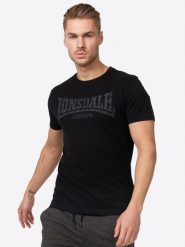 Koszulka Lonsdale Logo Kai. Czarne koszulki sportowe męskie Lonsdale, xl, bez wzorów, z bawełny, bez kołnierzyka, bez ramiączek, na fitness i siłownię. Za 119.50 zł.