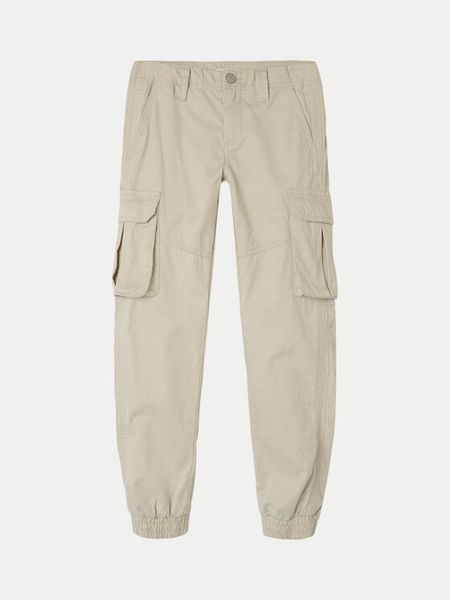 NAME IT Joggery 13237197 Szary Regular Fit. Szare spodnie materiałowe dla dziewczynek Name it, bez wzorów, z bawełny. Za 79.99 zł.