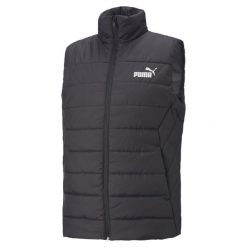Męska wyściełana kamizelka Essentials PUMA Black. Czarne kurtki męskie Puma, m, bez wzorów, ze skóry, sportowe, bez kaptura. Za 249.00 zł.
