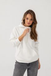 BLUZA VIVIEN ŚMIETANKOWA S - Flawless. Bluzy damskie Flawless, na zimę, s, bez wzorów, z bawełny, bez kaptura. Za 330.00 zł.