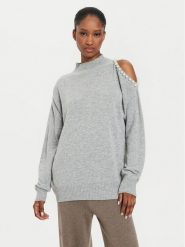 Kontatto Sweter 3M0179 Szary Regular Fit. Szare swetry damskie Kontatto, m, bez wzorów, z syntetyku, bez kołnierzyka, bez ramiączek, bez kaptura. Za 269.99 zł.