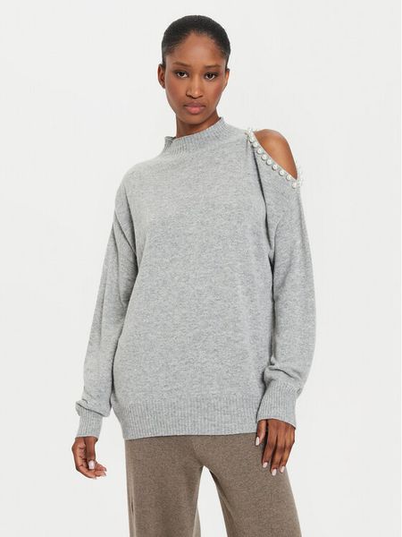 Kontatto Sweter 3M0179 Szary Regular Fit. Szare swetry damskie Kontatto, m, bez wzorów, z syntetyku, bez kołnierzyka, bez ramiączek, bez kaptura. Za 239.99 zł.