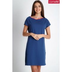 Granatowa prosta piżama koszula nocna QUIOSQUE. Koszule nocne damskie marki QUIOSQUE. W wyprzedaży za 59.99 zł.