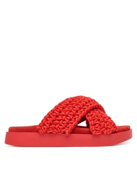 Inuikii Klapki Woven 1004.003.0062 Czerwony. Czerwone klapki damskie Inuikii, bez wzorów, bez obcasa. Za 859.99 zł.