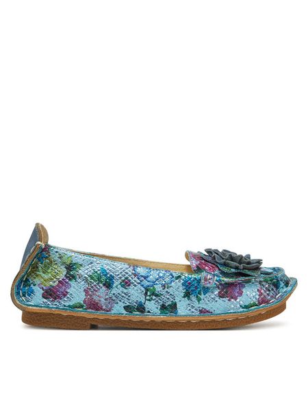 Laura Vita Baleriny Aucdreyo 21 Niebieski. Niebieskie baleriny damskie Laura Vita, bez wzorów, ze skóry, bez obcasa. Za 219.99 zł.